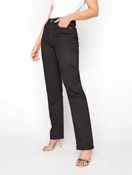Image of Long Tall Sally Ruby Straight Leg Jean 38, Black, Size 10, Length 34, Women