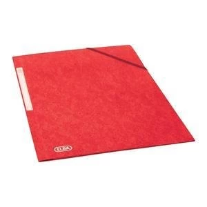 Image of Elba Eurofolio A4 Folder Elasticated 3 Flap 450gsm Red