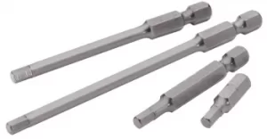 Image of Draper Expert 6mm 1/4" Hex. Hexagonal Insert Bit 50mm Long x 2 50HX/2 10519