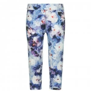 image of USA Pro Training Capri Tights Junior Girls - W/Col Floral