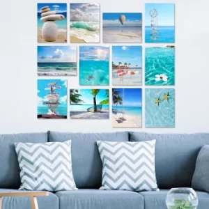 Image of 12MDF09 Multicolor Decorative MDF Painting (12 Pieces)