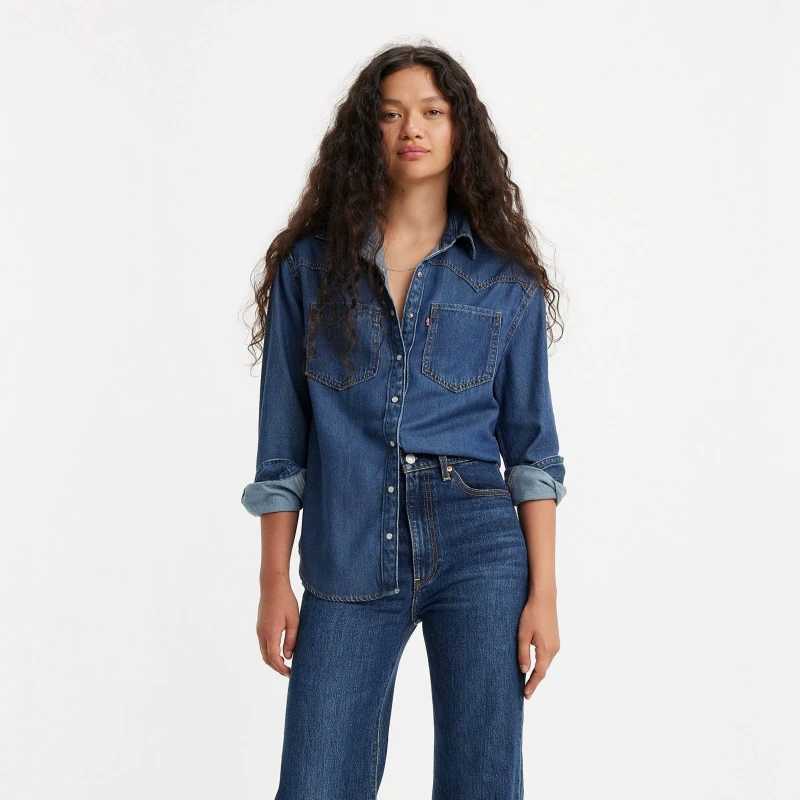 Image of Levis Teodora Western Printed Shirt Air Space 5 Women XS;L;M;S