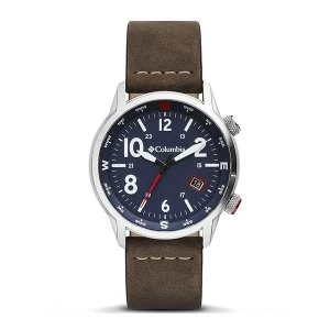 Image of Columbia CSC01-001 Outbacker Navy 3-Hand Date Saddle Leather Watch