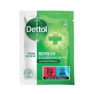 image of Dettol Antibacterial Cleansing Wipe Single Individual Pack Pack of 600