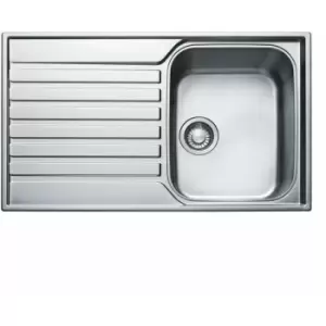 image of Ascona ASX611-86 1.0 Bowl Stainless Steel Inset Reversible Kitchen Sink - Franke