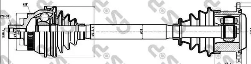Image of GSP 261085 Drive shaft A1 Drive Shaft (13)