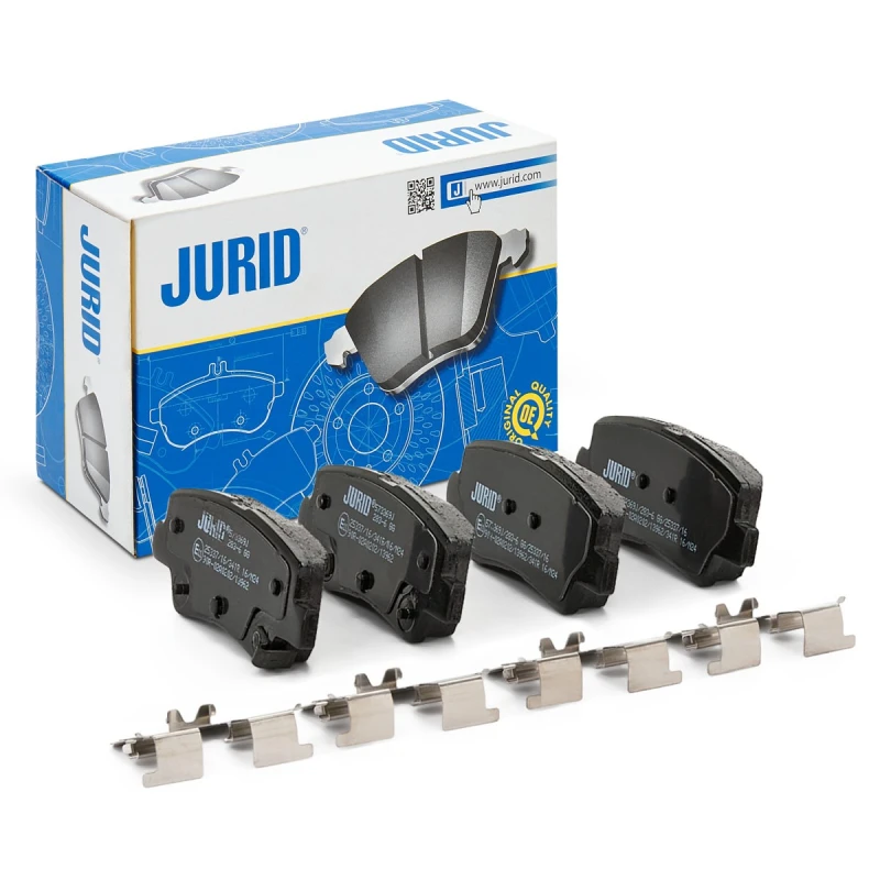 Image of JURID 573369J Brake pad set with acoustic wear warning, with accessories Brake Pad Set,disc brake (402)