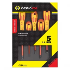 CK Tools T49182D DextroVDE Screwdriver Slotted Parallel & PH Set Of 5