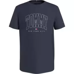 Image of Tommy Hilfiger Bold Varsity Tee Junior Boys - Blue