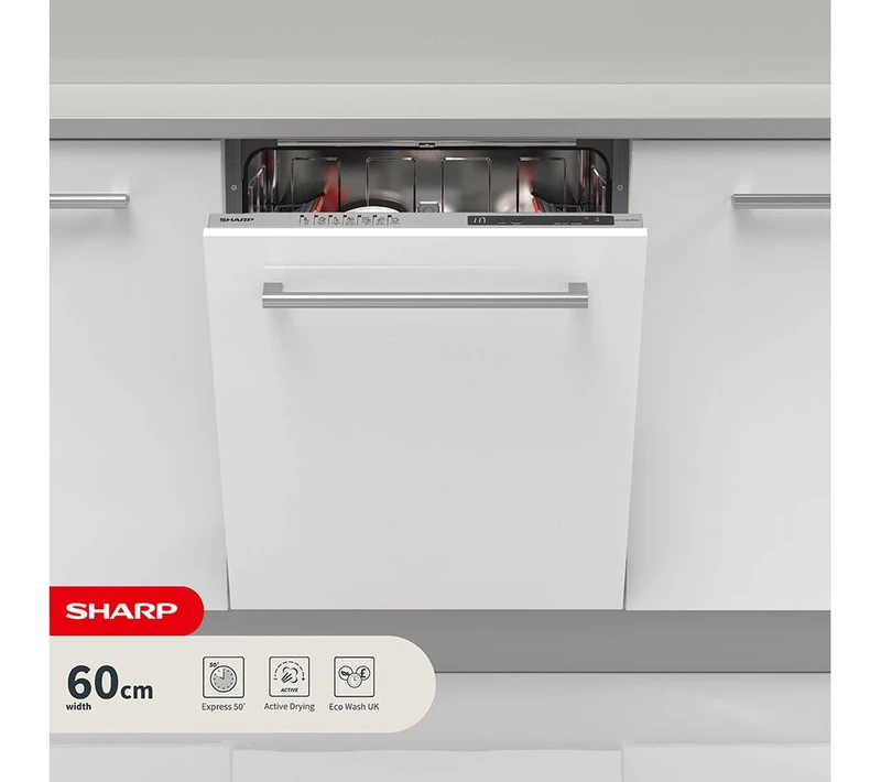 Image of Sharp QW-NI1FI47D3X-EN Full Size Fully Integrated Dishwasher