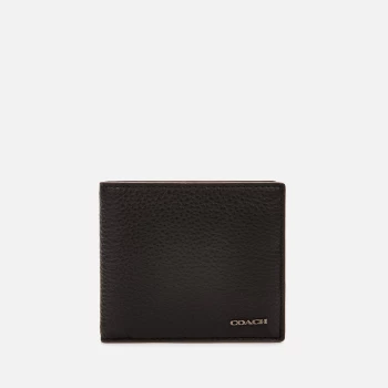 Image of Coach Mens Pebble Leather Coin Wallet - Black