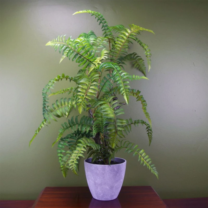 Image of Leaf 70cm Artificial Tree Fern with Decorative Planter Green unisex