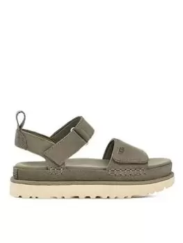 image of UGG Goldenstar Wedge Sandals - Moss Green, Size 3, Women