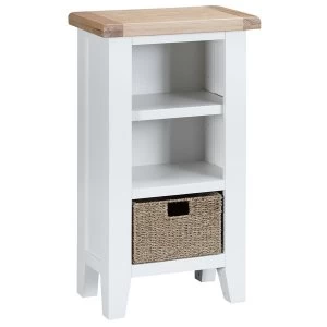 Image of Robert Dyas Madera Ready Assembled Small Narrow Wooden Bookcase
