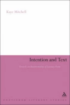Image of Intention and Text by Kaye Mitchell Hardback