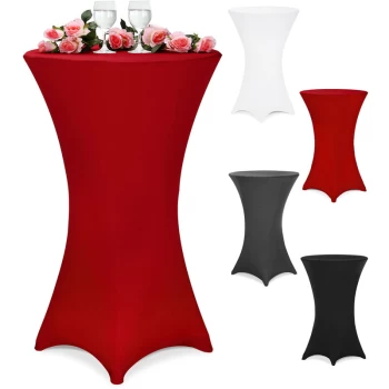 Image of Table Cover High Bar Stand Ø60 Ø70 Ø80 Wedding Birthday Party Event Spandex Ø70cm / bordeaux rot (de)