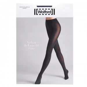 image of Wolford Velvet de lux 66d tights - Navy