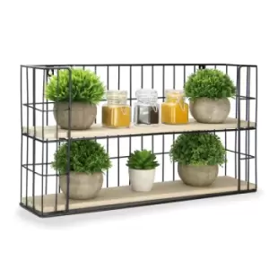 image of 2 Tier Rectangular Floating Shelf M&amp;W