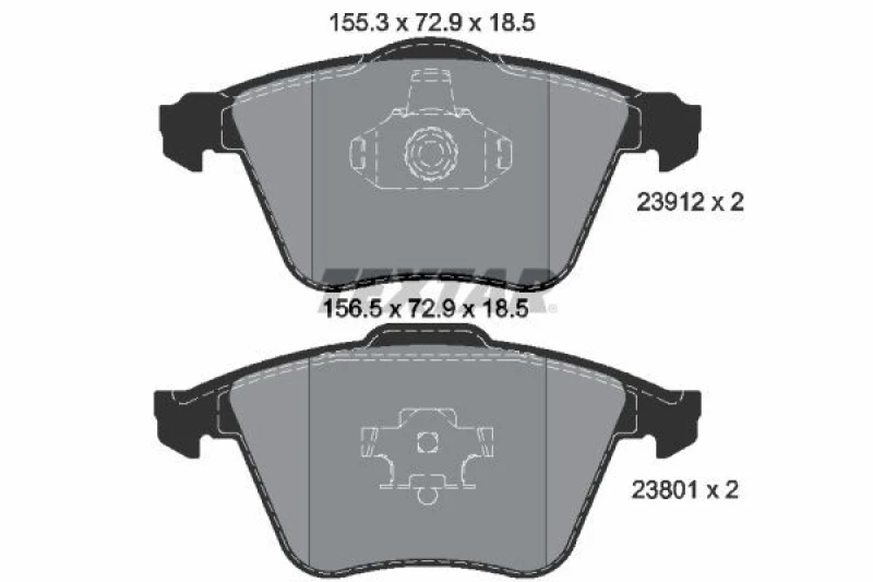 Image of Brake pad set TEXTAR 2391201