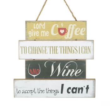 Image of Lord Give Me Coffee.. Hanging Metal Sign By Heaven Sends