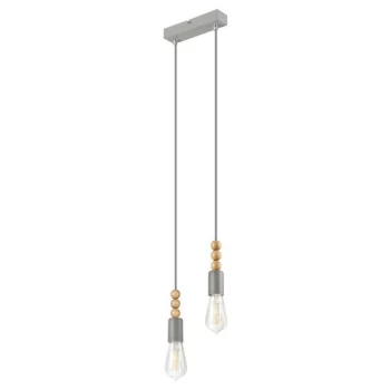 Lamkur Lighting - Simon Cluster Pendant Ceiling Light Silver, 2x E27