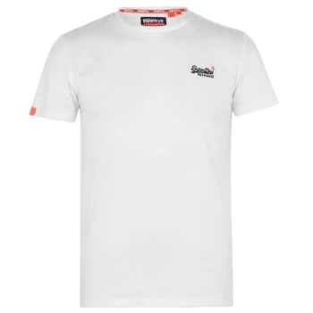 Image of Superdry Small Chest Logo T Shirt - Optic 01C