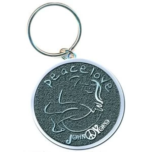 Image of John Lennon - Peace & Love Keychain