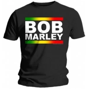 image of Bob Marley Rasta Band Block T Shirt: Large