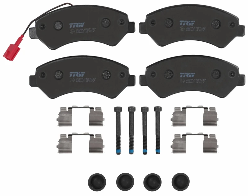 Image of TRW GDB1703 Brake pad set incl. wear warning contact, with accessories, with brake caliper screws Brake Pad Set,disc brake (402)