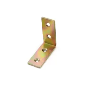 Image of GTV Steel From Corner L Shape Brace Angle Bracket - Size 40 x 40 x 17mm, Pack of