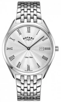 image of Rotary Ultra Slim Silver Stainless Steel GB08010/01 Watch