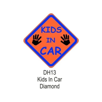 image of Suction Cup Diamond Sign - Orange - Kids In Car - DH13 - Castle Promotions