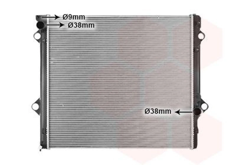 Image of VAN WEZEL Engine radiator VAN WEZEL 52012700