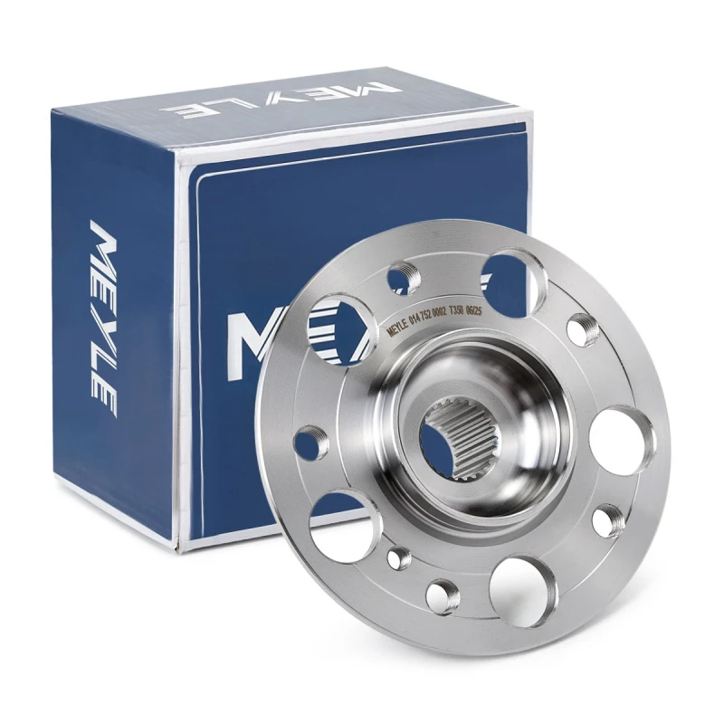 Image of MEYLE 014 752 0002 Wheel Hub Original Quality, Rear Axle, without wheel bearing, without fastening/mounting material Wheel Hub (653)