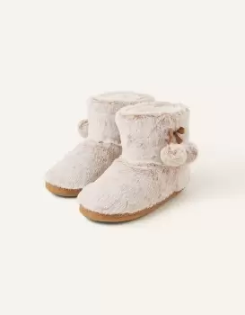 Image of Accessorize Womens Super-Soft Slipper Boots Brown, Size: M
