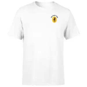 Image of Jurassic Park Amber Sample Embroidered Mens T-Shirt - White - 5XL