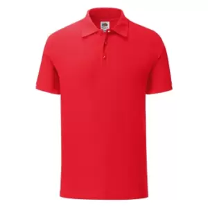 Image of Fruit Of The Loom Mens Tailored Poly/Cotton Piqu Polo Shirt (XL) (Red)