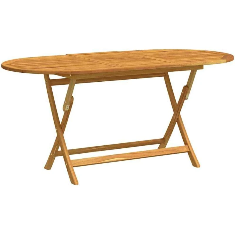 Image of VIDAXL Folding Garden Table 160x85x75cm Solid Eucalyptus Wood Vidaxl 8720286334867
