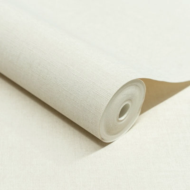 Image of Grandeco Solena Brushed Check Weave Hessian Textured Plain Wallpaper, Off White Grey