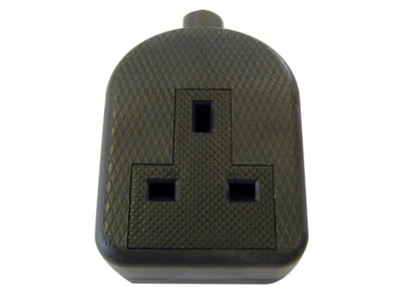 Image of Dencon 9432Bnb Trailing Socket 13A 1-Gang Black Dcn9432Bnb