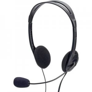 Image of ednet 83022 PC headset 3.5mm jack Corded, Stereo On-ear Black