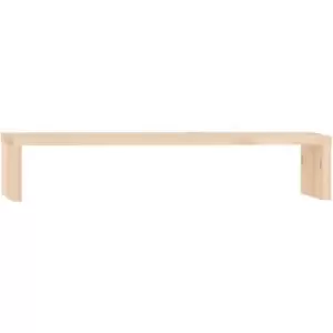 Image of Monitor Stand 50x27x10cm Solid Wood Pine vidaXL - Brown