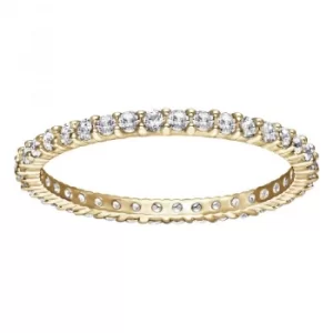 Image of Ladies Swarovski PVD Gold plated Size O Vittore Ring 55