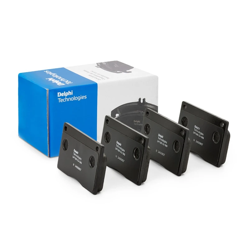 Image of DELPHI LP132 Brake pad set without accessories, with anti-squeak plate Brake Pad Set,disc brake (402)