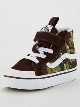 Image of Vans Sk8-Hi Reissue 138 V Animal Camo Toddler Plimsolls - Brown