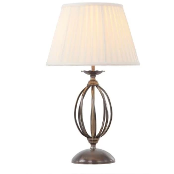 image of Artisan - 1 Light Table Lamp Aged Brass, E27 - Elstead