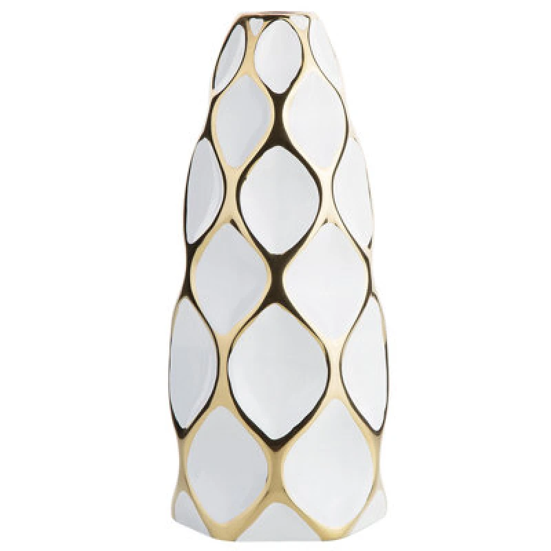 Image of Beliani Flower Vase Avila Stoneware 36cm White