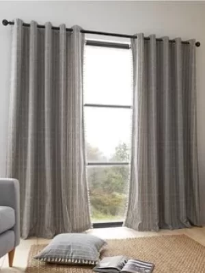 image of Pineapple Elephant Adana Woven Fully Lined Eyelet Curtains 66X54