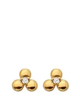 image of Hot Diamonds HD X JJ Petal Stud Earrings, Gold, Women