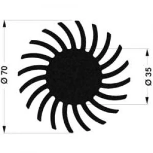 Image of LED heat sink 2.82 CW x H 70 mm x 10 mm Fischer Elektronik